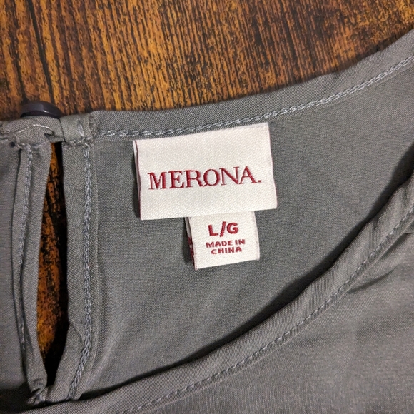 Merona Blouse with sheer inset - Picture 2 of 6